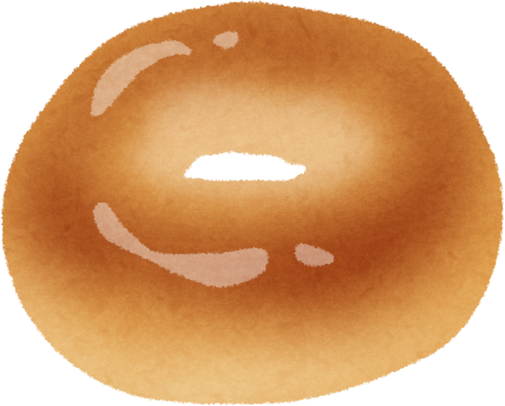 Illustration of a Glossy Delicious Bagel